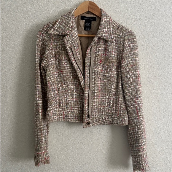 Calvin Klein Jeans Jackets & Blazers - Calvin Klein Jeans Tweed Multicolor Zip-Up Jacket Size M